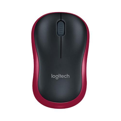 logitech 罗技 M186 2.4G无线鼠标 1000DPI 黑红色